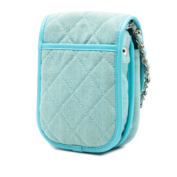 Pre-Loved Chanel Mini CC Quilted Denim Crossbody - Picture 2 of 7